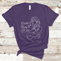 Promoted To Mommy Est. 2023 New Mom Gift First Mommy First Mother's Day T Shirt - Wonder Print Shop