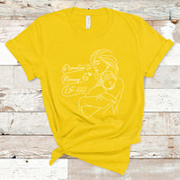 Promoted To Mommy Est. 2023 New Mom Gift First Mommy First Mother's Day T Shirt - Wonder Print Shop