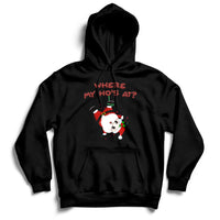 Funny Christmas Santa Claus Where My Ho's At Hoodie - Wonder Print Shop
