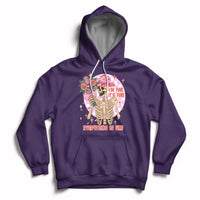 Purple cowboy hoodie with colorful skeleton, roses, and “EVERYTHING IS FINE” graphic