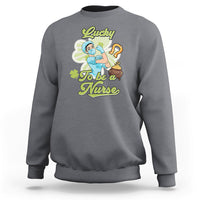 Lucky To Be A Nurse Scrub Life St Patrick's Day Nurse Day Sweatshirt - Wonder Print Shop