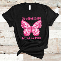 Pink Shirt Day On Wednesdays We Wear Pink Butterfly Anti Bullying T Shirt - Wonder Print Shop