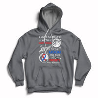 Charcoal zip-front hoodie with heart-themed graphic on chest and back print