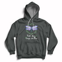 With Brave Wings She Flies Motivational Aesthetic Dragonfly Hoodie - Wonder Print Shop