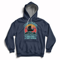 Retro I Can't I'm Busy Growing A Human First Mother's Day Pregnancy Announcement Stroller Hoodie - Wonder Print Shop