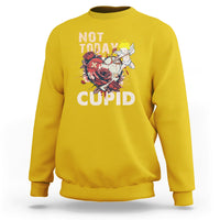 Not Today Cupid Funny Anti Valentine's Day Self-love Sweatshirt - Wonder Print Shop