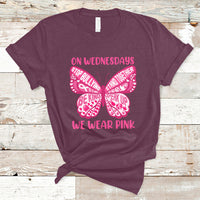 Pink Shirt Day On Wednesdays We Wear Pink Butterfly Anti Bullying T Shirt - Wonder Print Shop
