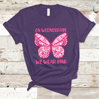 Pink Shirt Day On Wednesdays We Wear Pink Butterfly Anti Bullying T Shirt - Wonder Print Shop