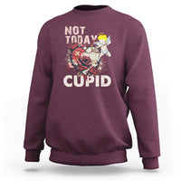 Not Today Cupid Funny Anti Valentine's Day Self-love Sweatshirt - Wonder Print Shop