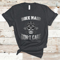 Funny Bike Hair Don't Care Bike Skull For Mens Boys T-Shirt - Wonder Print Shop