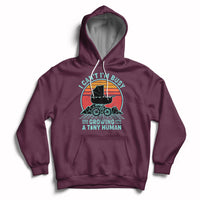 Retro I Can't I'm Busy Growing A Human First Mother's Day Pregnancy Announcement Stroller Hoodie - Wonder Print Shop