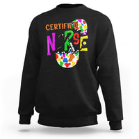 Happy Easter Certified Nurse Easter Eggs Nursing Nurse Day Sweatshirt - Wonder Print Shop