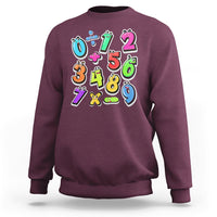 Numbers Math Calculation Symbols Number Day Math Day Numbers Costume Let's Have Fun With The Numbers Sweatshirt - Wonder Print Shop