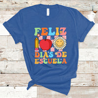 Feliz 100 Dias De Escuela Happy 100 Days Of School Back To School 100th Day T-Shirt - Wonder Print Shop