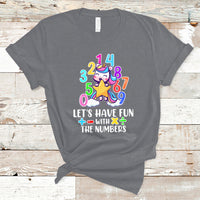 Let's Have Fun With The Numbers Happy Math Day Number Day Cute Unicorn Custome School Kids T-Shirt - Wonder Print Shop