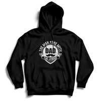 Mens Papa Fathers Day Dad The Man The Myth The Legend Hoodie - Wonder Print Shop