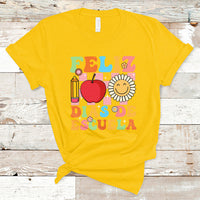 Feliz 100 Dias De Escuela Happy 100 Days Of School Back To School 100th Day T-Shirt - Wonder Print Shop