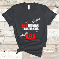 Stop Modern Slavery End Human Trafficking Sos Human Freedom T Shirt - Wonder Print Shop