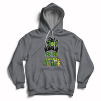 One Lucky Nurse Scrub Life St Patrick's Day Nurses Messy Bun Hoodie - Wonder Print Shop