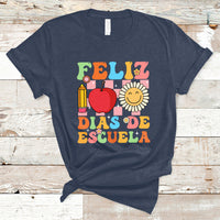 Feliz 100 Dias De Escuela Happy 100 Days Of School Back To School 100th Day T-Shirt - Wonder Print Shop