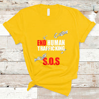 Stop Modern Slavery End Human Trafficking Sos Human Freedom T Shirt - Wonder Print Shop