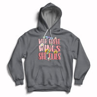 With Brave Wings She Flies Motivational Aesthetic Dragonfly Hoodie - Wonder Print Shop