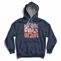 With Brave Wings She Flies Motivational Aesthetic Dragonfly Hoodie - Wonder Print Shop