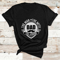 Mens Papa Fathers Day Dad The Man The Myth The Legend T Shirt - Wonder Print Shop