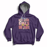 With Brave Wings She Flies Motivational Aesthetic Dragonfly Hoodie - Wonder Print Shop