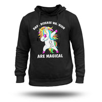 Rare Disease Warrior Are Magical Funny Unicorn Zebra Ribbon, Awareness Hoodie - Wonder Print Shop