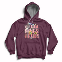 With Brave Wings She Flies Motivational Aesthetic Dragonfly Hoodie - Wonder Print Shop