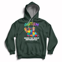 Autism Seeing The World Differently Autism Support Elephant Hoodie - Wonder Print Shop