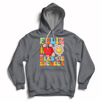 Feliz 100 Dias De Escuela Happy 100 Days Of School Back To School 100th Day Hoodie - Wonder Print Shop