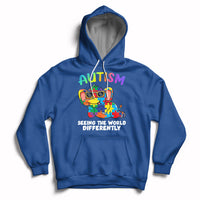 Autism Seeing The World Differently Autism Support Elephant Hoodie - Wonder Print Shop