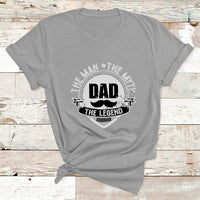 Mens Papa Fathers Day Dad The Man The Myth The Legend T Shirt - Wonder Print Shop