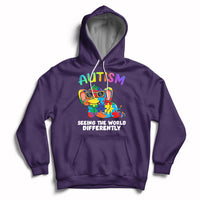 Autism Seeing The World Differently Autism Support Elephant Hoodie - Wonder Print Shop