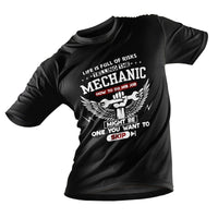 Life Is Full Of Risks Telling The Mechanic, Mechanic T Shirt - Wonder Print Shop