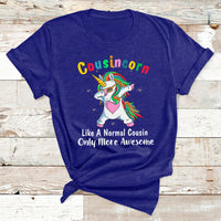 Cousincorn Like A Cousin Only Awesome Dabbing Unicorn T Shirt - Wonder Print Shop