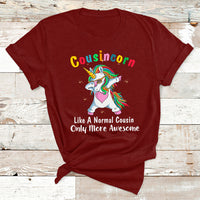 Cousincorn Like A Cousin Only Awesome Dabbing Unicorn T Shirt - Wonder Print Shop