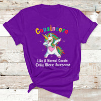 Cousincorn Like A Cousin Only Awesome Dabbing Unicorn T Shirt - Wonder Print Shop