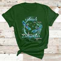Angels Are Near When Dragonflies Appear Funny Spiritual T Shirt - Wonder Print Shop