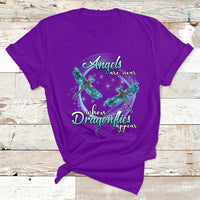 Angels Are Near When Dragonflies Appear Funny Spiritual T Shirt - Wonder Print Shop