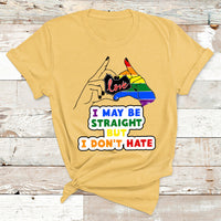I May Be Straight But I Don't Hate LGBT Gay Pride Gift T Shirt - Wonder Print Shop