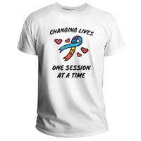 Changing Lives One Session at a Time ABA BCBA, Awareness T Shirt - Wonder Print Shop