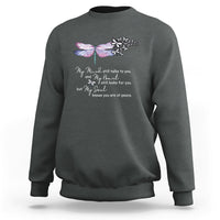 Dragonflies My Mind Talks To You My Heart Looks For You Sweatshirt - Wonder Print Shop