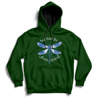 Dragonfly Lover We Rise By Lifting Others Inspirational Hoodie - Wonder Print Shop