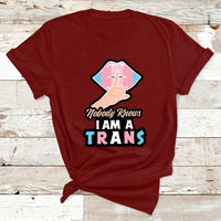 Nobody Knows Im A Trans LGBT Pride Trans Rights T Shirt - Wonder Print Shop