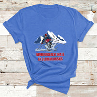 Never Underestimate An Old Man On Skis Funny Skiing Skier T Shirt - Wonder Print Shop