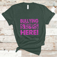 Bullying Stops Here Anti Bullying Pink Day Stand Up To Bullies Colorful T Shirt - Wonder Print Shop
