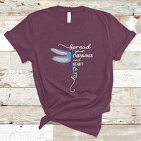 Dragonfly Motivational Spread Your Wings And Start To Fly T Shirt - Wonder Print Shop